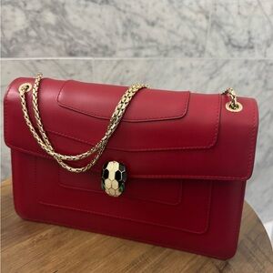 Bvlgari Serpenti Red Shoulder Bag